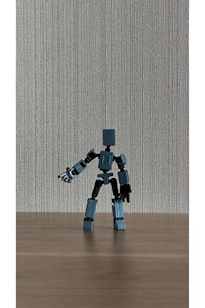Loopify Mini 13 Aksiyon Figürü Robot Oyuncak 8cm Gri