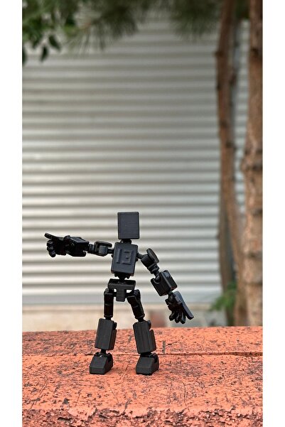 Loopify Mini 13 Aksiyon Figürü Robot Oyuncak 8cm Siyah