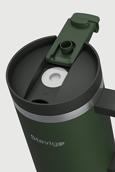 Stevig 2 Moods Tuck-In Tumbler Leakproof Steel Thermos 900 ml Green St-237