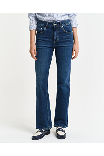 Gant Kadın Lacivert Slim Fit Pantolon