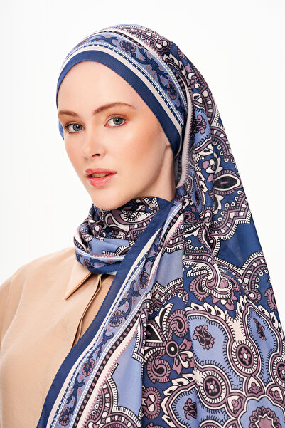 MOISCARF PAİSLEY SHADOW șal superior cu model etnic, albastru închis