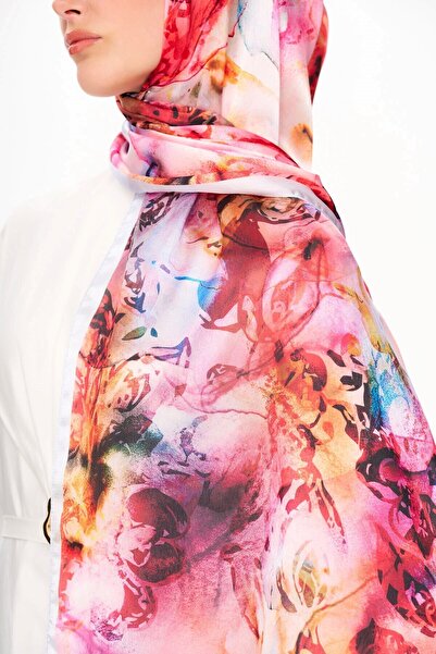 MOISCARF Flora Vibe Refined Jan Jan Patterned Shawl Pink Dream