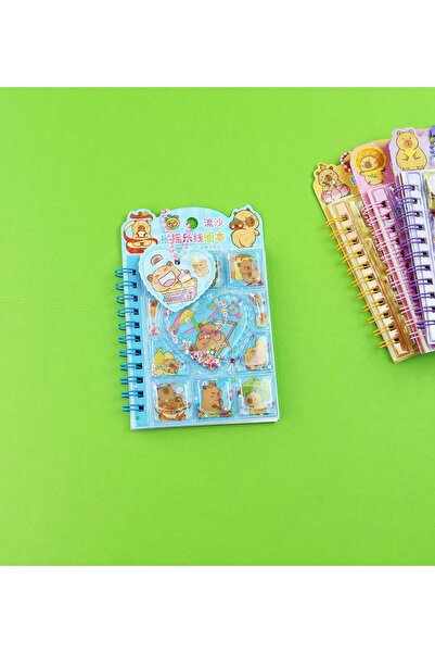 Gift Moda Capybara Design Notebook with Water Cover - 8 Sheets with Sticker Gift