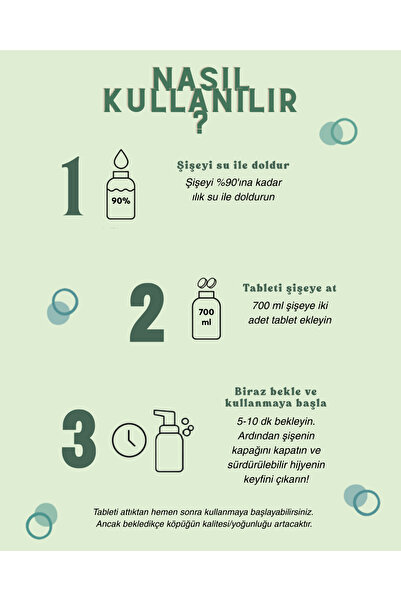 NoMoWa Köpük Sabun Tablet Seti - 5 Adet (~2 litre köpük sabun)