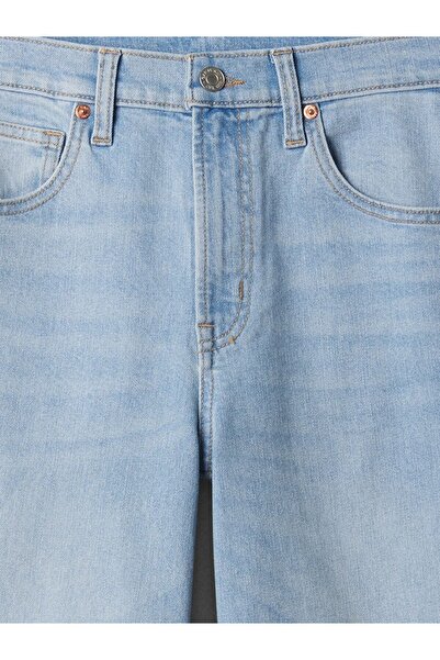 GAP Kadın Açık Mavi High Rise Wide-Leg Crop Jean Pantolon