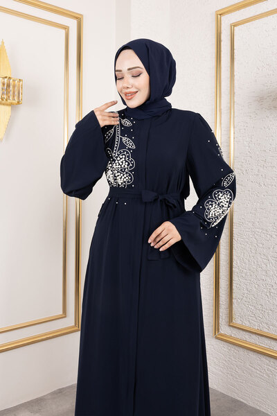 Tesettür Dünyası Вишита бісером ромашка Tesettur Abaya TSD240314