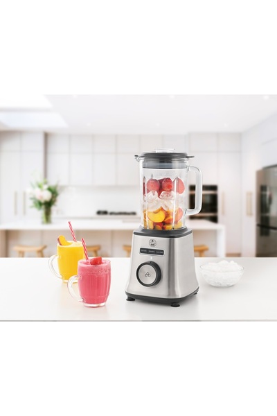 ALSAIF Electric Blender With 3 Pre-programmed Settings, Ice Crush, Smoothie, Auto Clean, 1.8l, 1500w Silver