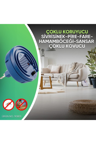 İsotronic 3 Modlu Çoklu Ultrasonik Kovucu – Sivrisinek, Pire, Fare, Hamam Böc...