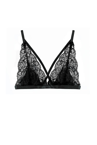 Simi Underwear Firenze Bantlı Siyah Dantelli Bralet Sütyen