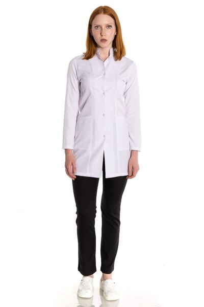 TIPMOD Kadın Orta Boy Hakim Yaka Doktor Önlüğü