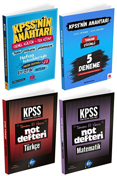 Anahtar Kitap 2026 KPSS'nin Anahtarı Genel Yetenek Genel Kültür Pratik Notlar...