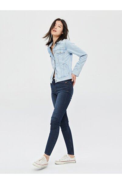 GAP Kadın Lacivert High Rise Legging Washwell™ Jean Pantolon