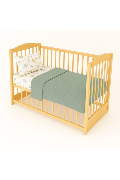 ngn collection طقم بيبي بيكيه مكون من 3 قطع بنمط سفاري، 100% قطن، بيكيه، ملاء...