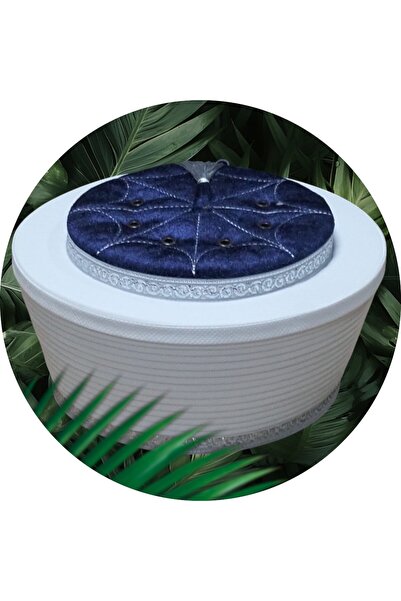 şahinbak Πολυτελές μπλε ναυτικό τσόχα President Sarık S081