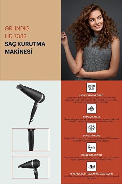 Grundig HD 7082 2300W Dc Motor Saç Kurutma Makinesi