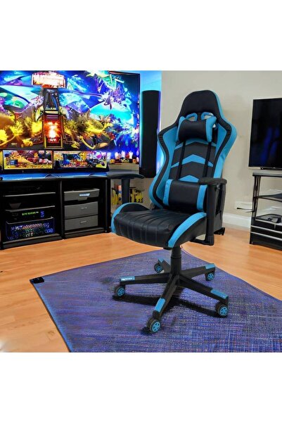 Al Saada Home Gaming Chair - Adjustable Blue and Black