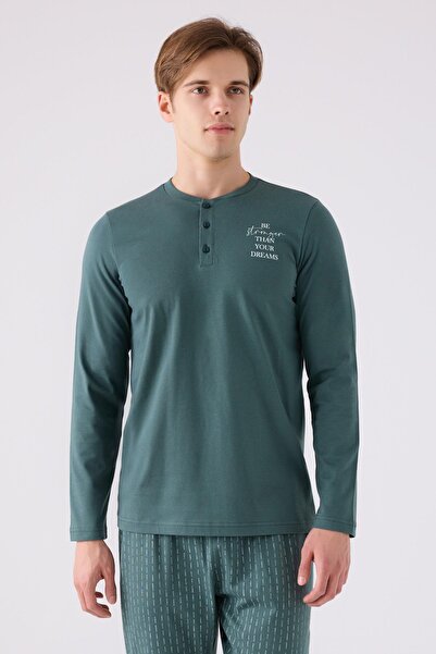 Arnetta 3130 Men's Buttoned Long Sleeve Pajama Set