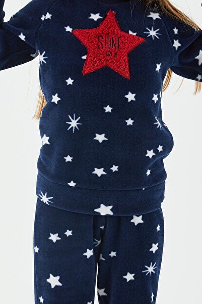 Arnetta 2271 Garson Shine Navy Blue Girl's Long Sleeve Pajamas Set