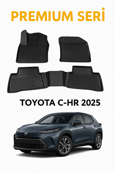 Black Gold Toyota Chr 3D Havuzlu Oto Paspas 2025 Premium