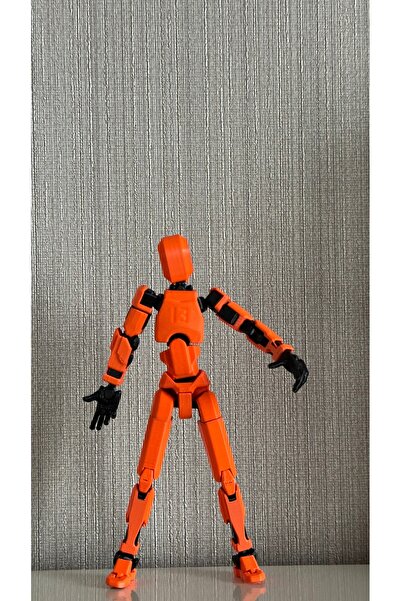 Loopify Lucky 13 Aksiyon Figürü Robot Oyuncak 13cm Turuncu Siyah