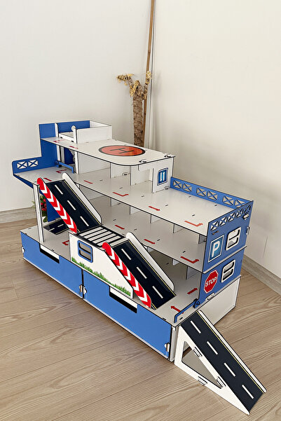 Onix Home Asansörlü Premium Büyük Oyuncak Araba Garajı, Çocuklar İçin Kendin Yap Park ve Garaj