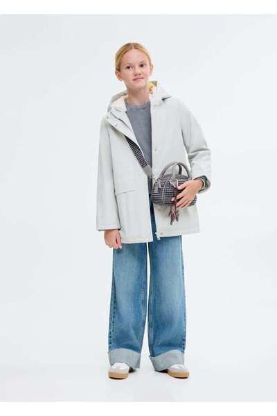 MANGO Kids Kapüşonlu su geçirmez palto