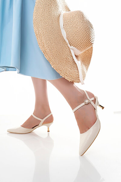 Women Lay-z Pantofi de seară pentru femei, din piele lacuită crem metalizată,...