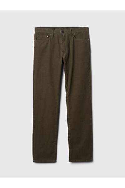 GAP Erkek Haki GapFlex Kadife Straight Jean Pantolon