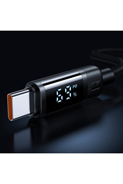 Mcdodo CA-5780 60W TypeC TypeC Dijital Göstergeli Kablo 1.2M - Siyah