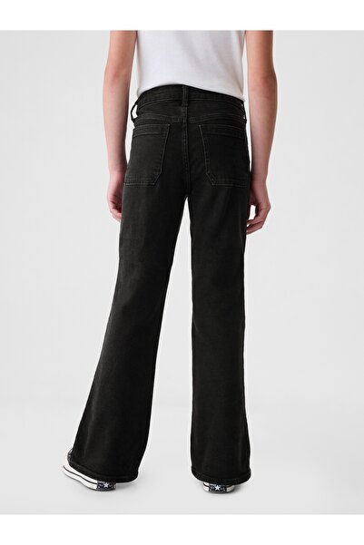GAP Kız Çocuk Siyah High Rise '70s Flare Jean Pantolon