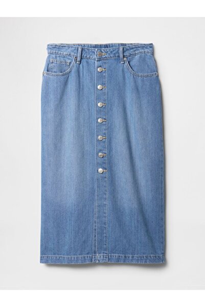 GAP Kadın Mavi Denim Etek
