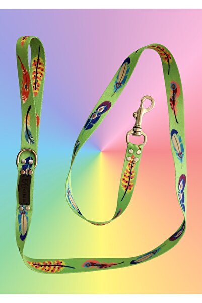 Oli and Lui Dog Patterned Feather Walking Strap