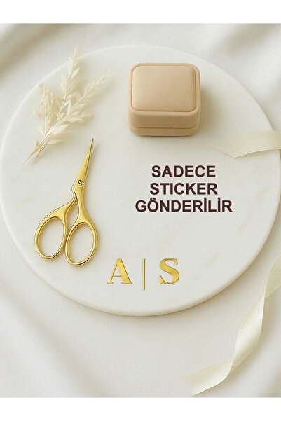 imzatasarım Nişan Söz Tepsisi, Damat Kahvesi için Gold Sticker (Sadece Sticke...