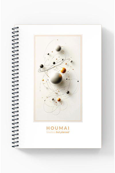 Yıldızistan A5 Lined Spiral Bound Cardboard Cover 96 Pages Houmai Special Collection Quality Printing School Notebook