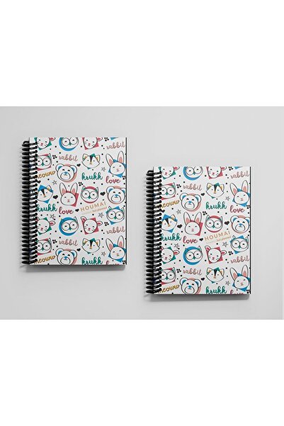 Yıldızistan A5 Checkered Spiral Bound Cardboard Cover 96 Pages Houmai Special Collection Quality Printing School Notebook