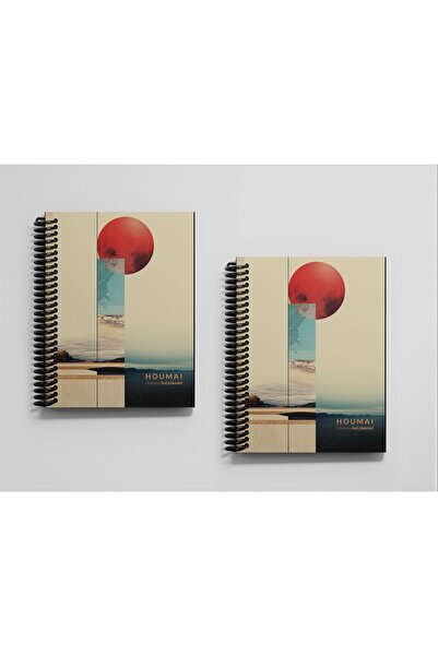 Yıldızistan A5 Checkered Spiral Bound Cardboard Cover 96 Pages Houmai Special Collection Quality Printing School Notebook