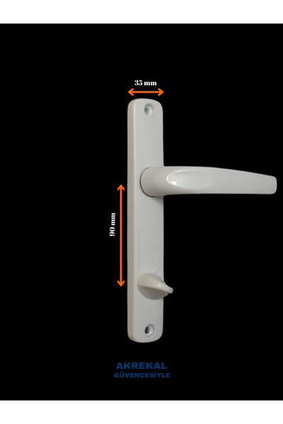 Winax AKREKAL ALÜMİNYUM YAYLI WC KAPI KOLU 35/90mm