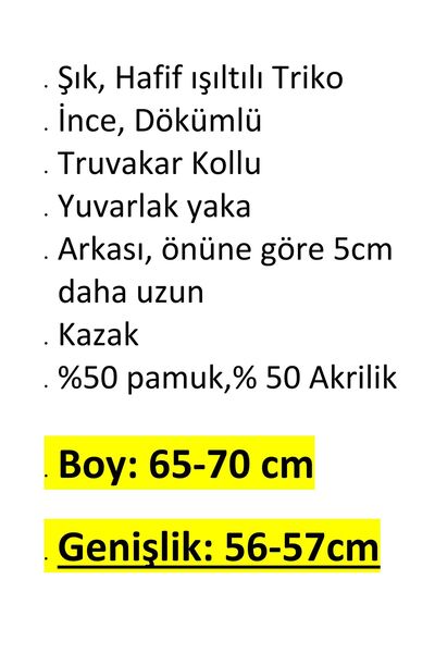 anne moda ankara Πλεκτά 1ης ποιότητας, λαμπερά, μανίκια τριών τετάρτων, άνετη εφαρμογή, βαμβακερό πουλόβερ