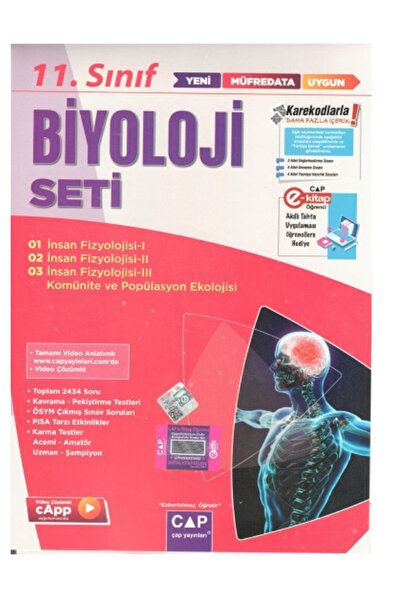 Çap Yayınları Çap 11. Sınıf Biyoloji Anadolu Video Konu Anlatımlı Fasikül Seti