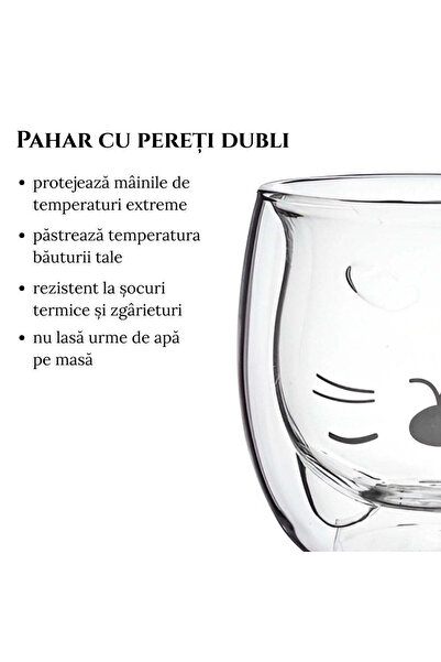 Köken Double-walled mug, heat-resistant, borosilicate glass, 260ml, transparent