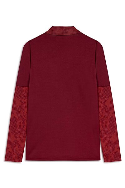 Puma Galatasaray 25/26 a Team 1/4 Zipper Long Sleeve Training Top Jersey Bordo