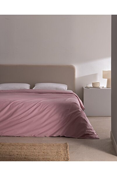Madame Coco Manon Doppelbettbezug, 100 % Baumwolle, Ranforce, einfarbig, Altrosa