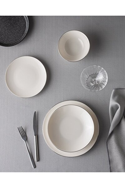 Madame Coco Allons 24-teiliges Tafelservice für 6 Personen - Weiß/Silber