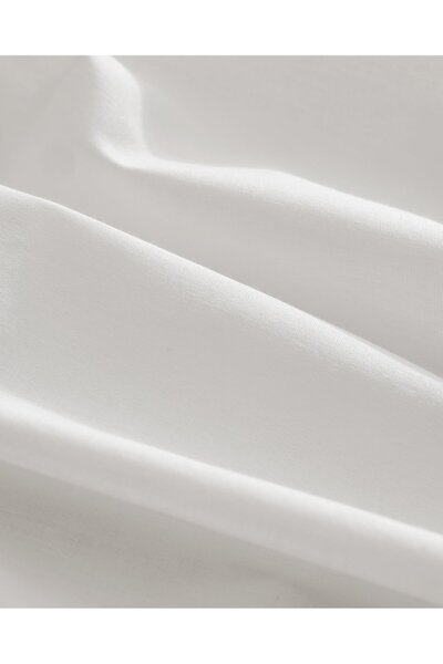 Madame Coco Manon Double 100% Baumwolle Ranforce Spannbettlaken ohne Gummizug - Weiß