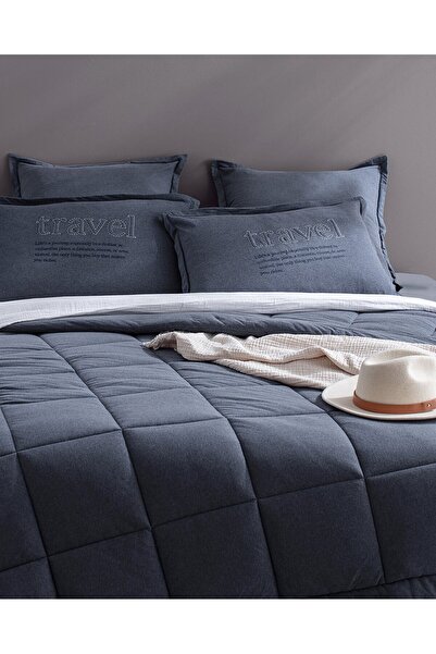 Madame Coco Bobigny SuperSoft Doppel-Bettdecken-Set - Indigo