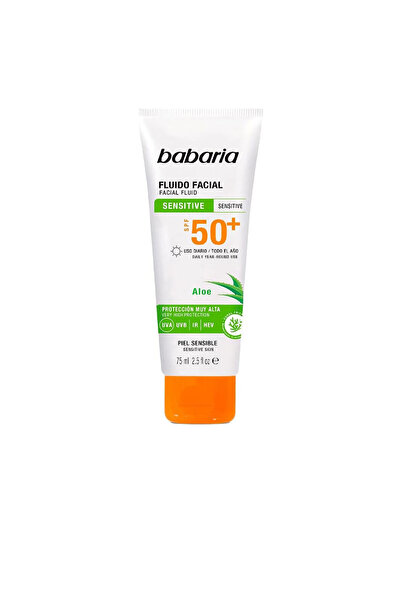 Babaria Aloe Vera Gesichtsfluid Für Empfindliche Haut Lsf 50+ 75 ml