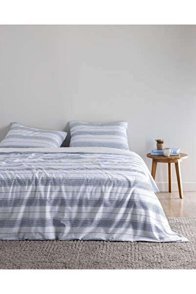 Madame Coco Marc Bedrucktes Bettwäscheset aus Baumwolle für Doppelbetten - Blau