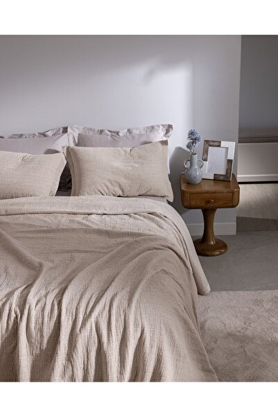 Madame Coco Feolette Doppelbett-Tagesdecke - Ecru