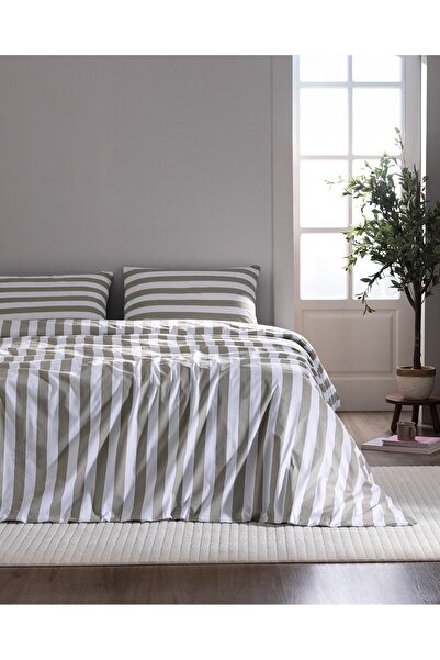 Madame Coco Avignon Einzelbettbezug-Set, 100 % Baumwolle, Ranforce-Druck, Khaki