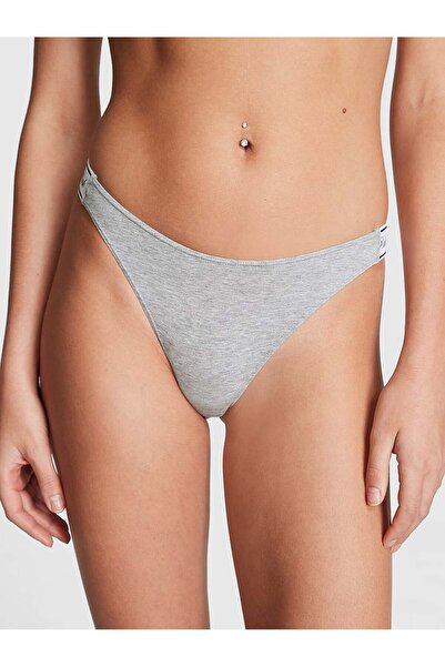 Victoria's Secret Logolu Pamuklu Derin Bacak Kesim Tanga